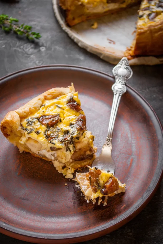 9. Caramelized Onion Goat Cheese Quiche