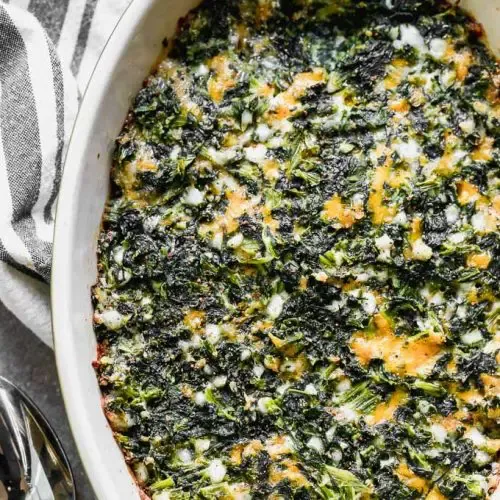 9. Cottage Cheese Spinach Bake