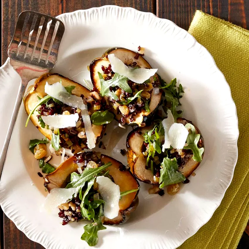 15 Traditional Shabbat Meal Ideas for Friday Night Acorn Squash with Rice and Arugula Stuffing