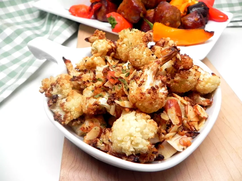 44 Hot Weather Air Fryer Recipes for Easy Summer Cooking Air-Fried Cauliflower with Almonds and Parmesan