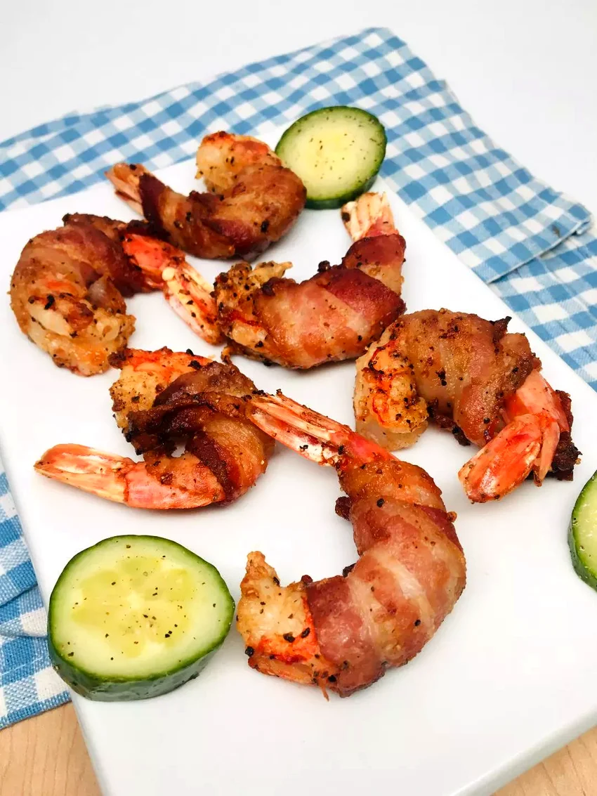 44 Hot Weather Air Fryer Recipes for Easy Summer Cooking Air Fryer Bacon-Wrapped Shrimp