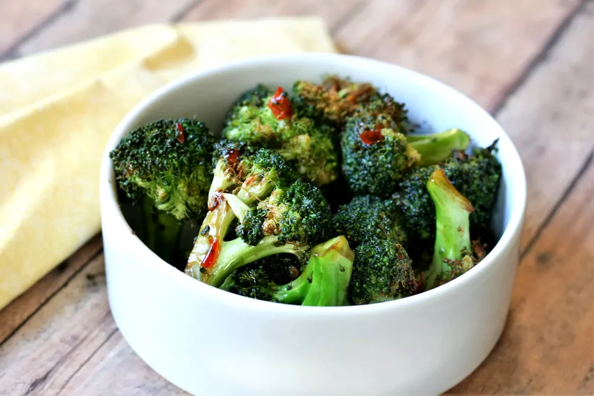 9 Air Fryer Broccoli Dishes You Need to Try Right Now Air Fryer Broccoli with Sweet Chili Sauce