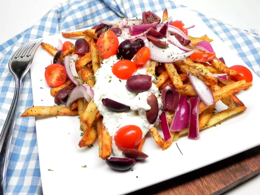 Air Fryer Loaded Greek Fries