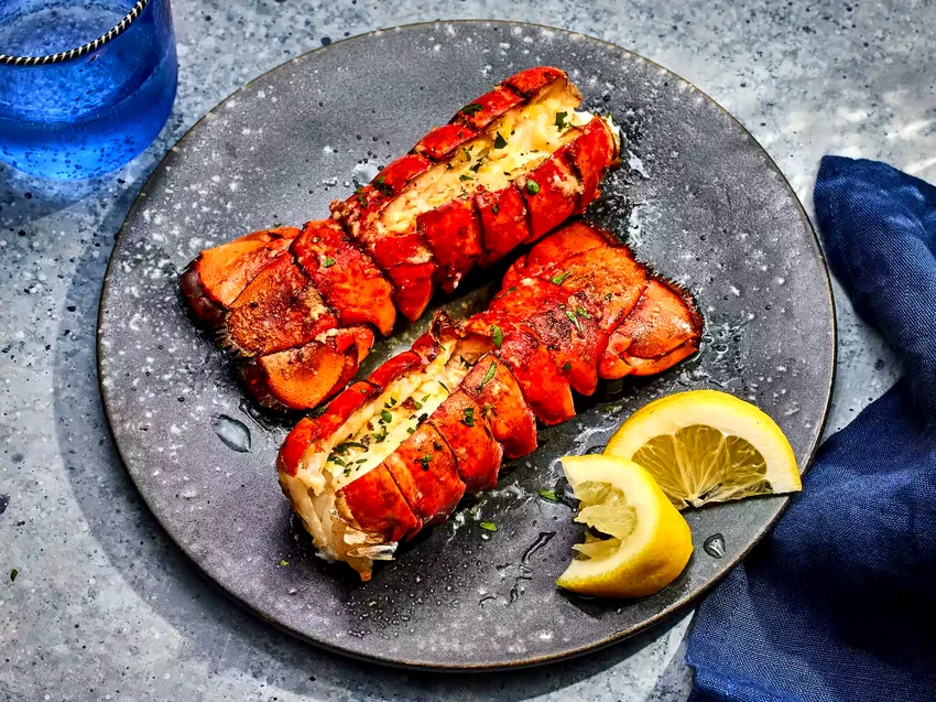 Top 49 Bright Lemon Recipes From Dinner to Sweet Desserts Air Fryer Lobster Tails with Lemon-Garlic Butter