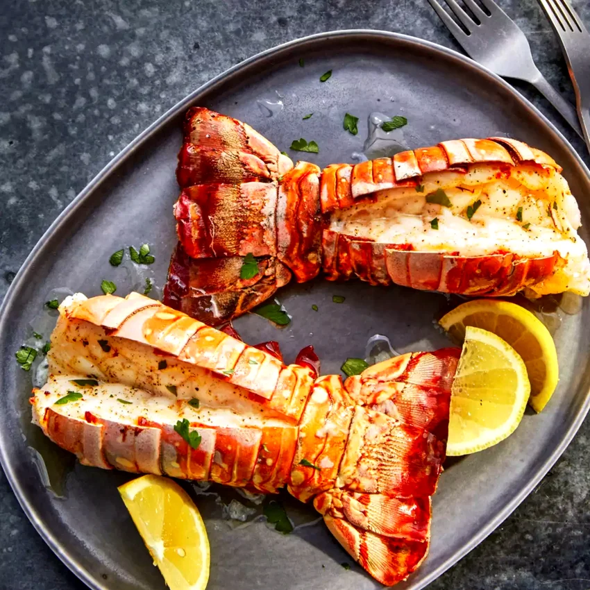 44 Hot Weather Air Fryer Recipes for Easy Summer Cooking Air Fryer Lobster Tails with Lemon-Garlic Butter