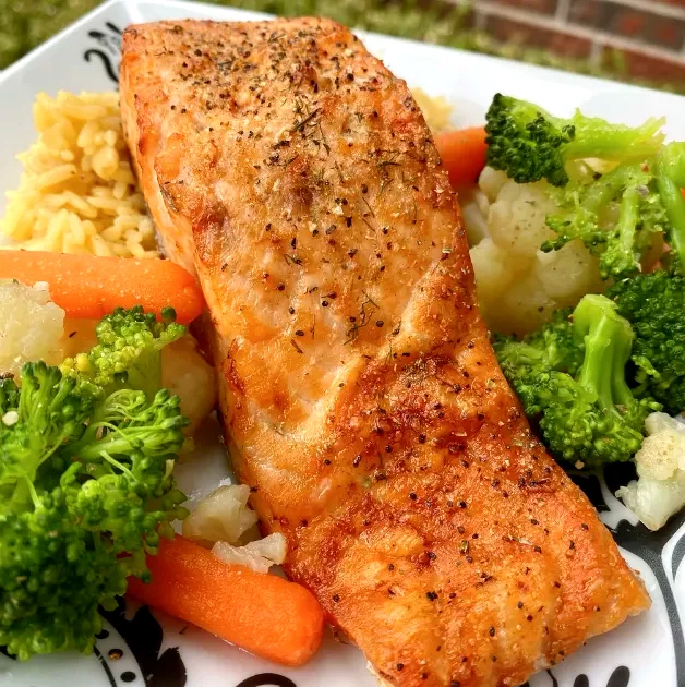 Air Fryer Salmon for One