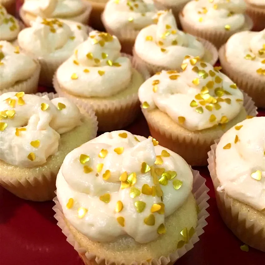 15 Autumn Cupcakes Bursting with Fall Flavors Almond Cupcake with Salted Caramel Buttercream Frosting