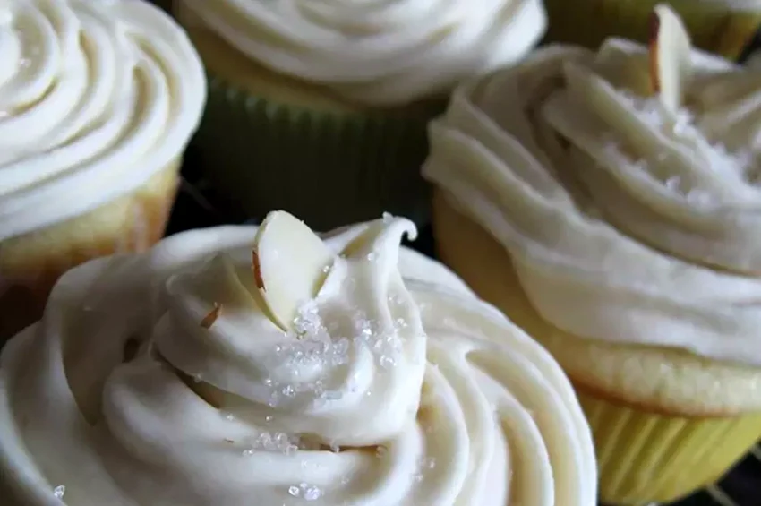 23 Holiday Cupcake Recipes Perfect for Thanksgiving Day Almond Cupcakes with Salted Caramel Buttercream