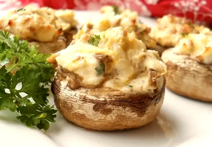37 Fresh Spring Appetizer Ideas for Every Gathering Artichoke Stuffed Mushrooms