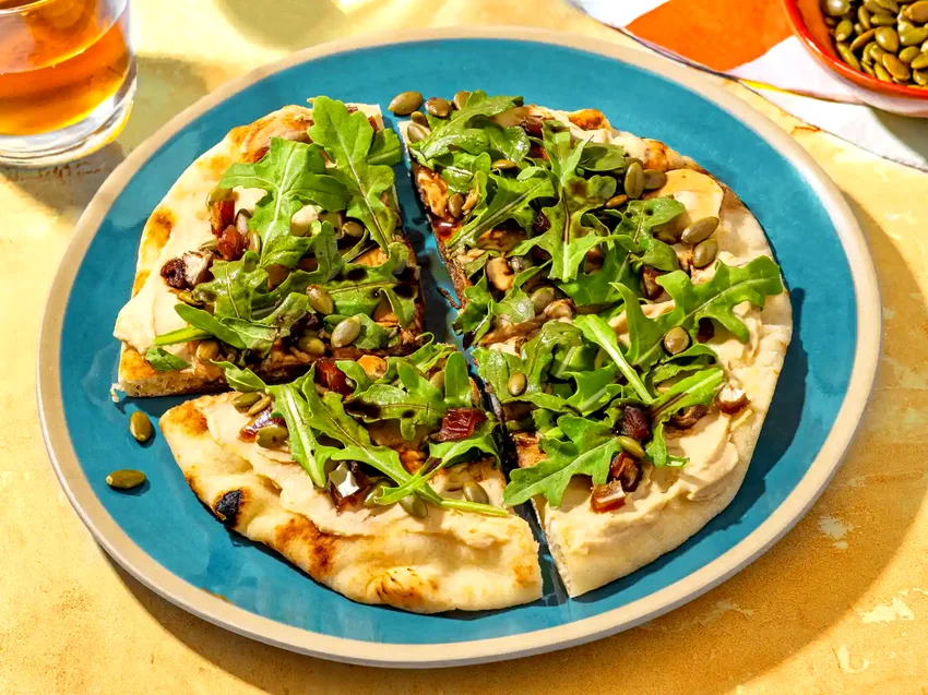 30 Heat-Free Summer Dishes to Beat the Hot Weather Arugula and Hummus Mini Pizzas