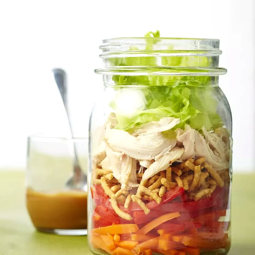 Asian Chicken Salad in a Jar