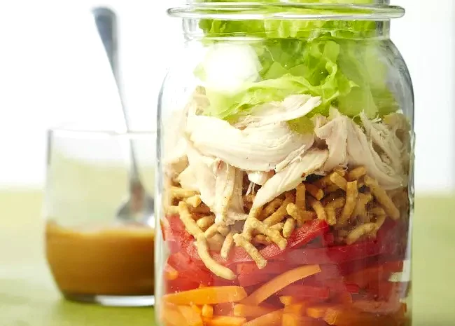 Asian Chicken Salad in a Jar