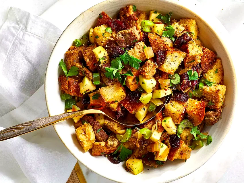 10 Amazing Friendsgiving Recipes Your Guests Will Love Awesome Sausage, Apple, and Cranberry Stuffing