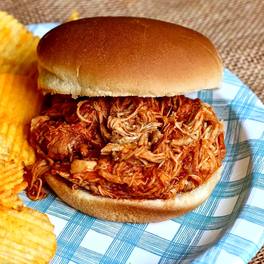12 Easy Pulled Chicken Recipes for Home Cooking BBQ Pulled Chicken in the Slow Cooker