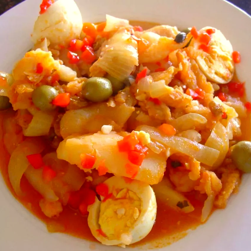 Bacalao a la Vizcaina (Basque Style Codfish Stew)