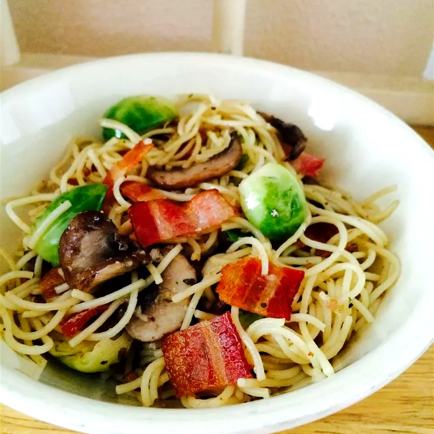 Top 20 Mushroom Pasta Dishes for Comfort Food Lovers Bacon, Brussels Sprouts, and Mushroom Linguine