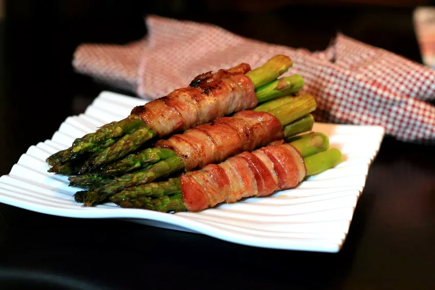 Bacon-Wrapped Sriracha Asparagus