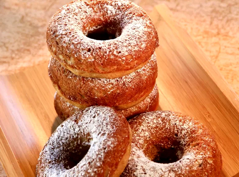 Baked Banana Doughnuts