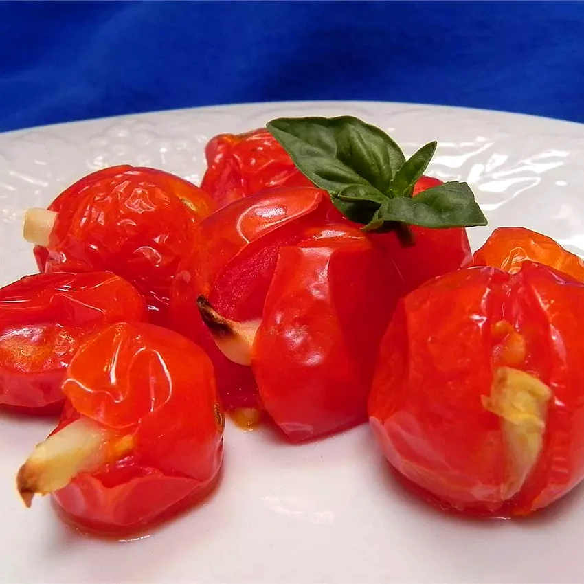 30 Plant-Based Daniel Fast Approved Snack Ideas Baked Cherry Tomatoes with Garlic