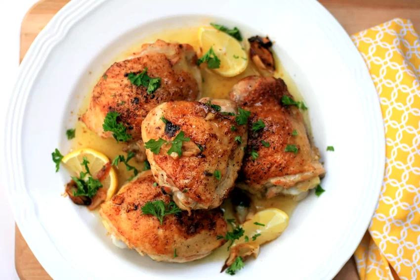 28 Delicious Bone-In Chicken Thigh Recipe Ideas Baked Lemon-Butter Chicken Thighs
