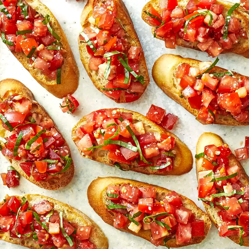 32 Simple Game Day Appetizers for Super Bowl Parties Balsamic Bruschetta
