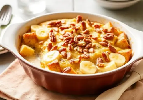 Banana Bread Pudding Casserole