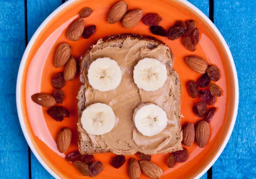 Banana with almond butter