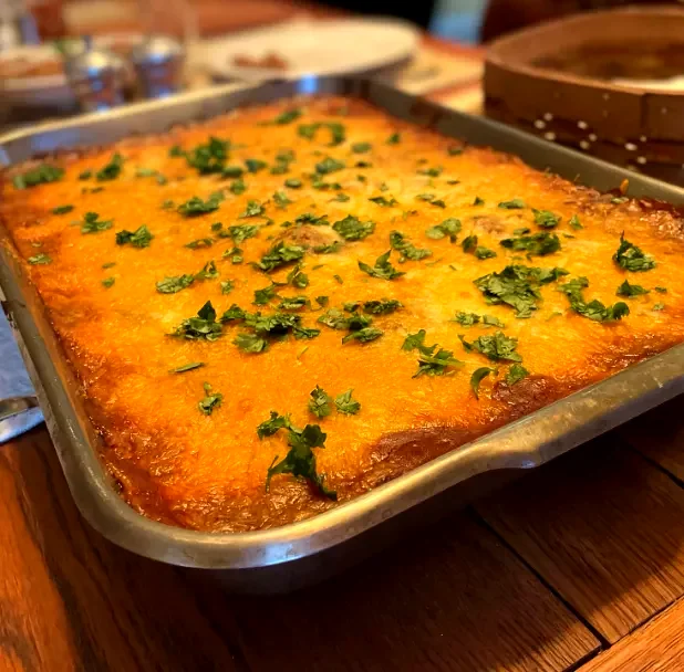 Beef Enchiladas with Spicy Red Sauce