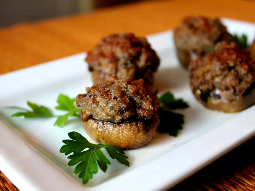 Top 30 Thanksgiving Appetizer Recipes for Holiday Feasts Beef-Stuffed Mushrooms