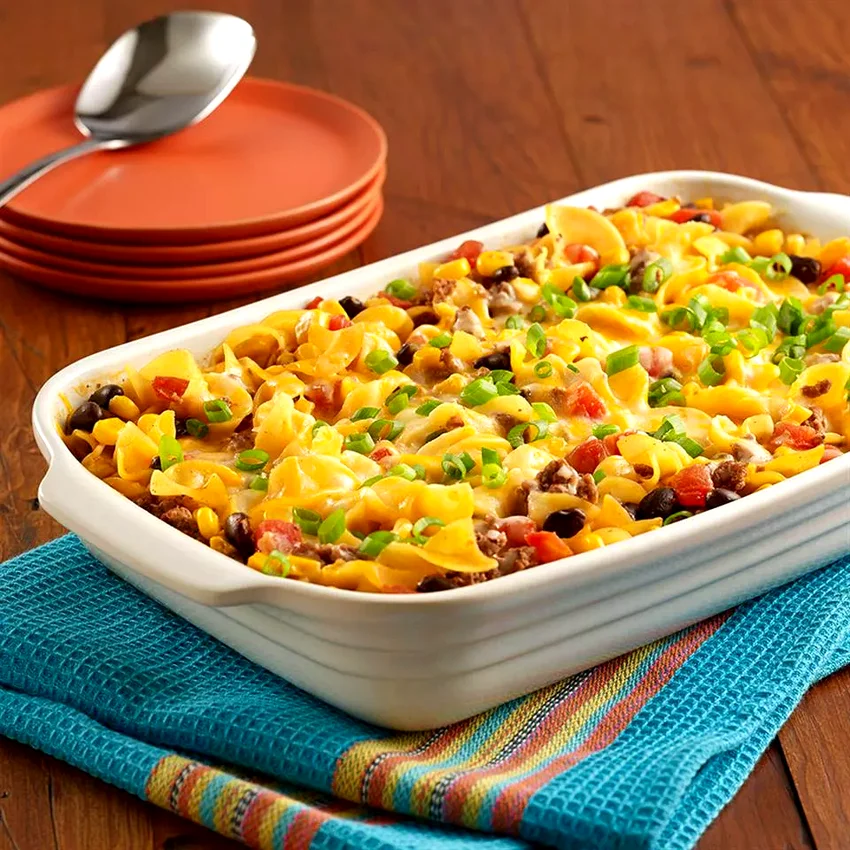 9 Amazing Taco Casserole Recipes to Save for Later Beef Taco Noodle Casserole