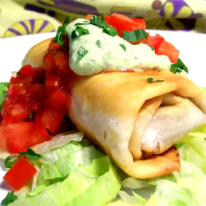 Beef and Bean Chimichangas