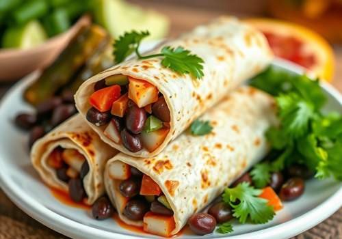 Black Bean and Cheese Burritos