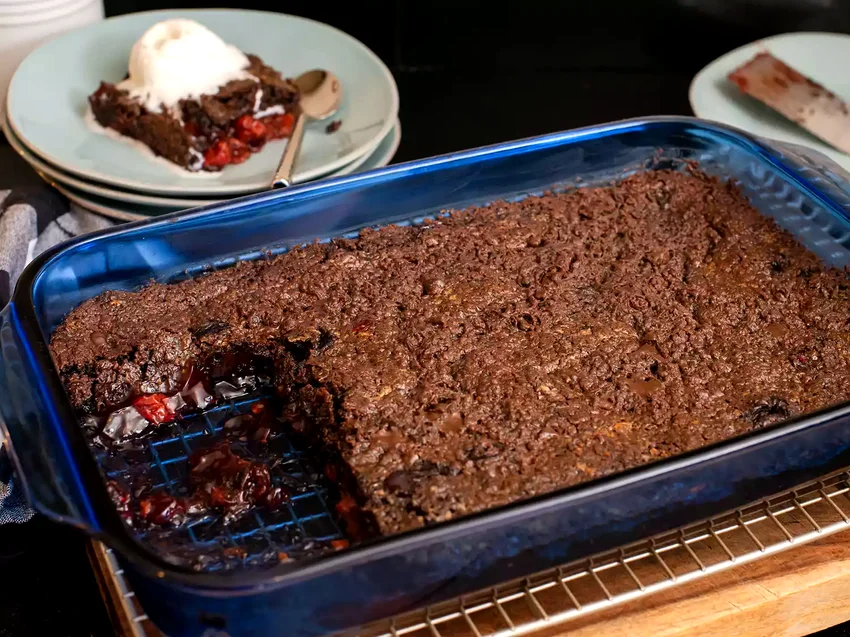 22 Amazing Brownie Mix Recipes That Taste Homemade Black Forest Brownie Dump Cake