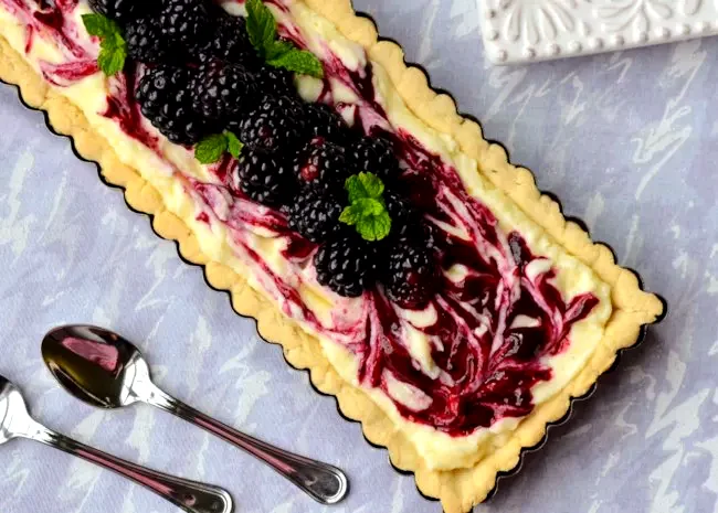 50 Elegant Desserts You Can Create in Your Own Kitchen Blackberry Mascarpone Tart with Thyme Shortbread Crust