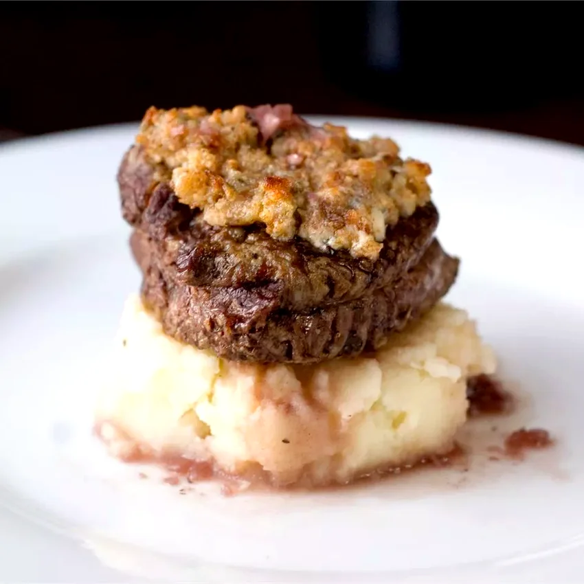 30 Special Birthday Dinner Recipes for Amazing Celebrations Blue Cheese Crusted Filet Mignon with Port Wine Sauce
