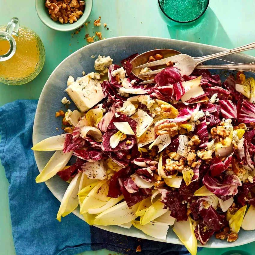 Blue Cheese, Walnut, and Chicory Salad