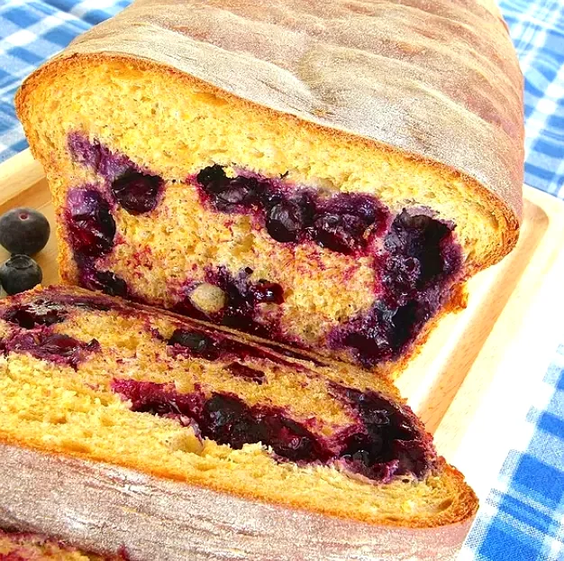 Blueberry Anadama Bread