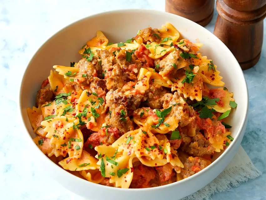25 Hearty Sausage Dinners Perfect for Busy Weeknights Bow Ties with Sausage, Tomatoes and Cream