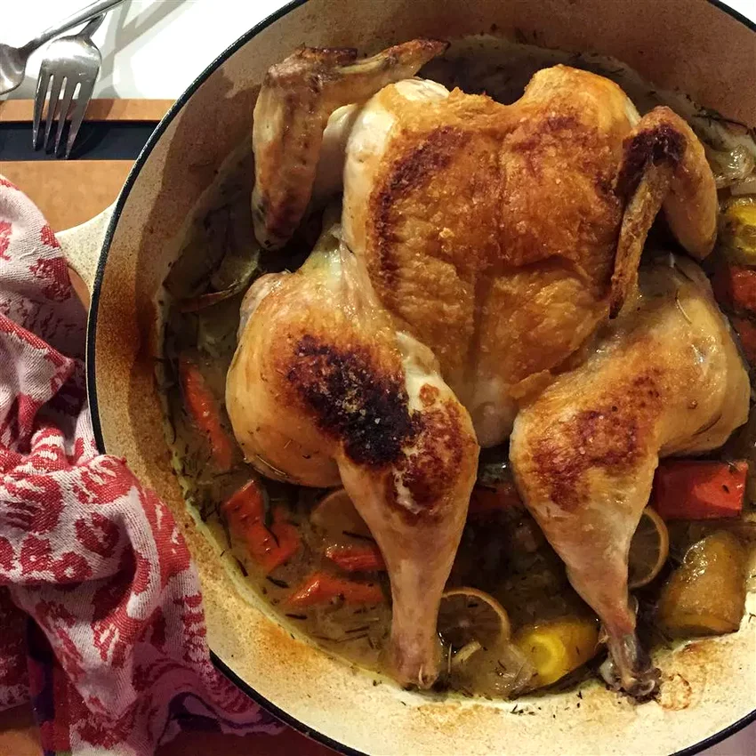 22 Bright Lemon Chicken Dishes That Pack Amazing Flavor Braise-Roasted Chicken with Lemon and Carrots