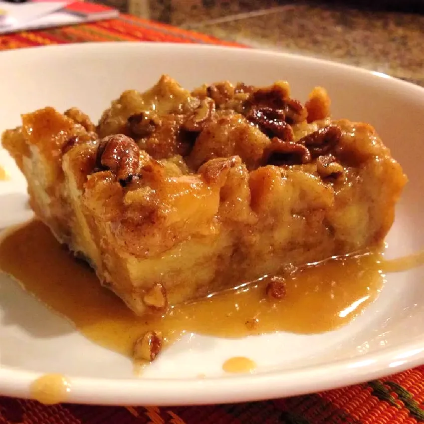Bread Pudding with Praline Sauce