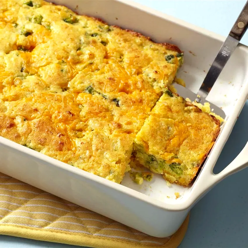 Broccoli Cornbread with Cheese