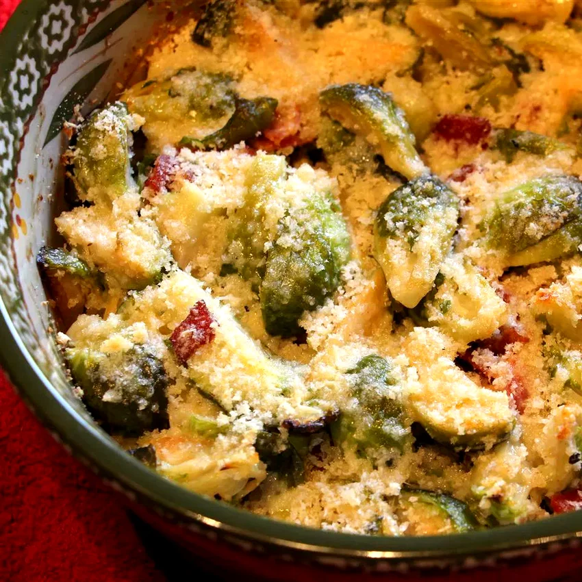 Top 50 Holiday Side Dishes for Thanksgiving Dinner Brussels Sprouts Gratin