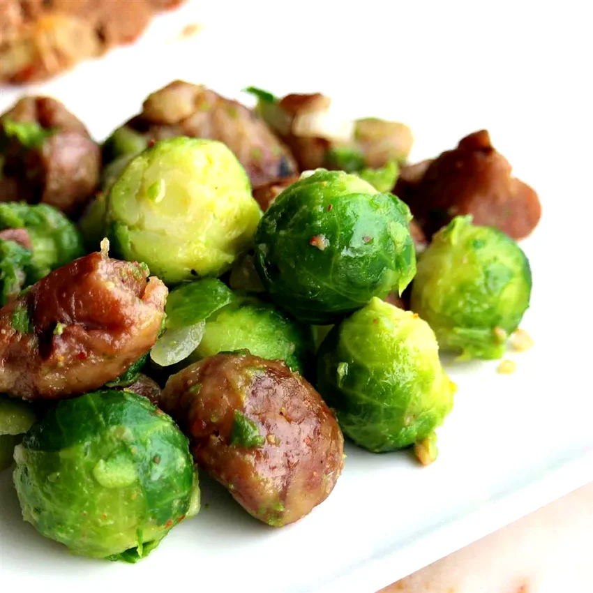 13+ Amazing Chestnut Recipe Ideas, From Soup to Cake Brussels Sprouts with Chestnuts