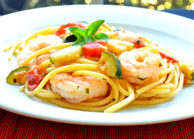 Bucatini Pasta with Shrimp and Anchovies