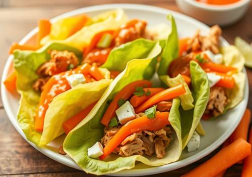 Buffalo Chicken Lettuce Wraps