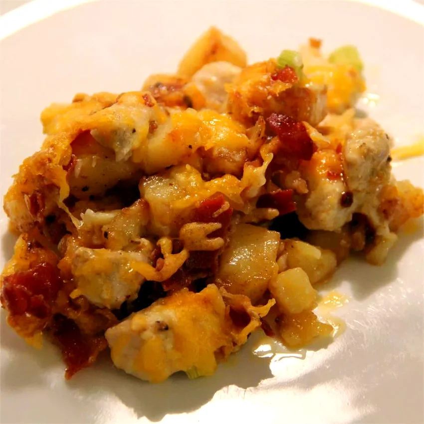 13 Easy Dinner Recipes That Begin With Potatoes Buffalo Chicken and Roasted Potato Casserole