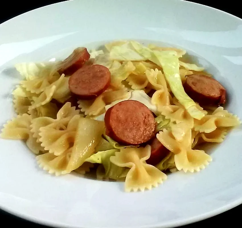 Cabbage and Smoked Sausage Pasta