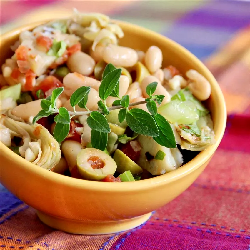 15 Traditional Shabbat Meal Ideas for Friday Night Cannellini Bean and Artichoke Salad
