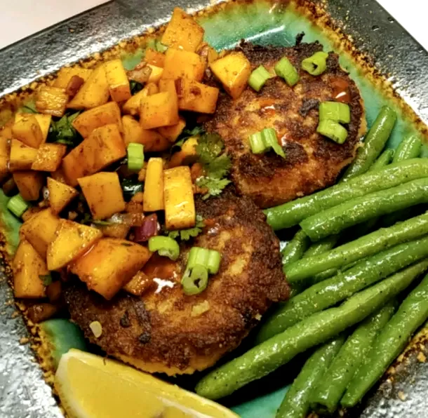Caribbean Grilled Crab Cakes