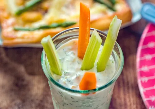 Carrot and Celery Sticks with Dip